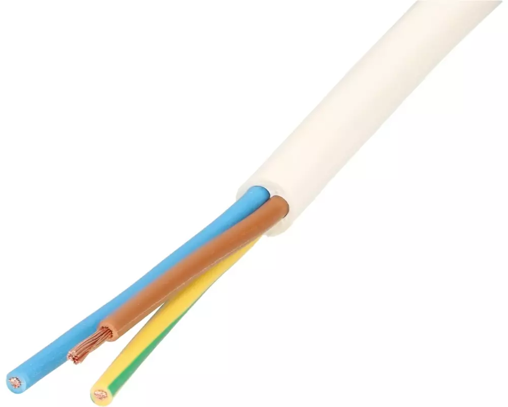 Max Hauri Installationskabel TD 3x 1.5 mm2, 10 m, Weiss