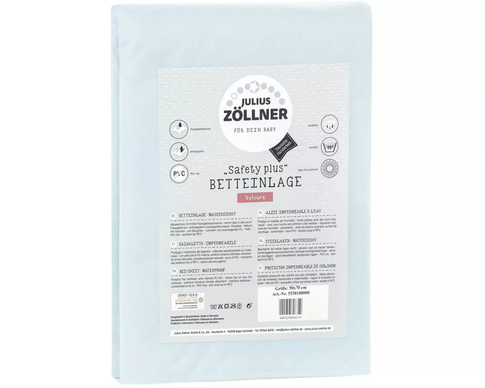 Julius Zöllner Fix-Leintuch Safety Plus wasserdicht 50 x 70 cm