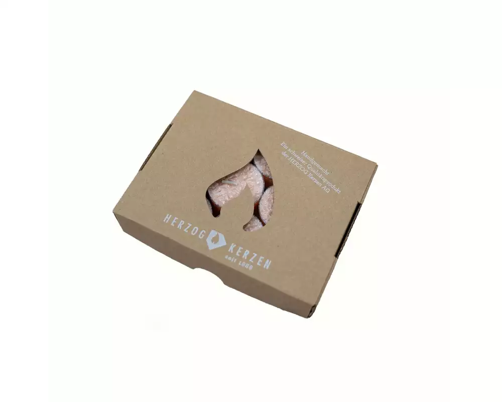 Herzog Kerzen AG Teelichter Kristallo Ø 4 cm 9 Stück, Lachs