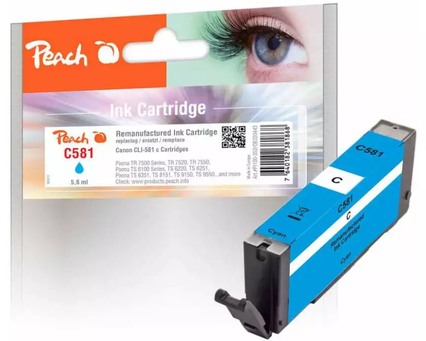 Peach Tinte Canon CLI-581 Cyan