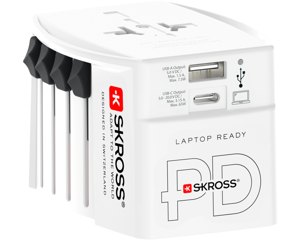SKROSS World Travel Adapter 1.302977 MUV USB 65W (AC-PD) CH Version