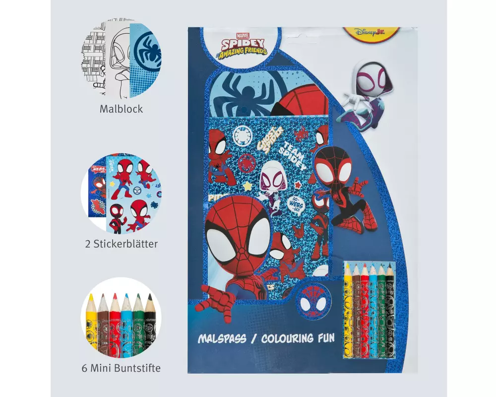 Undercover Malset Malspass Spidey, 51-teilig