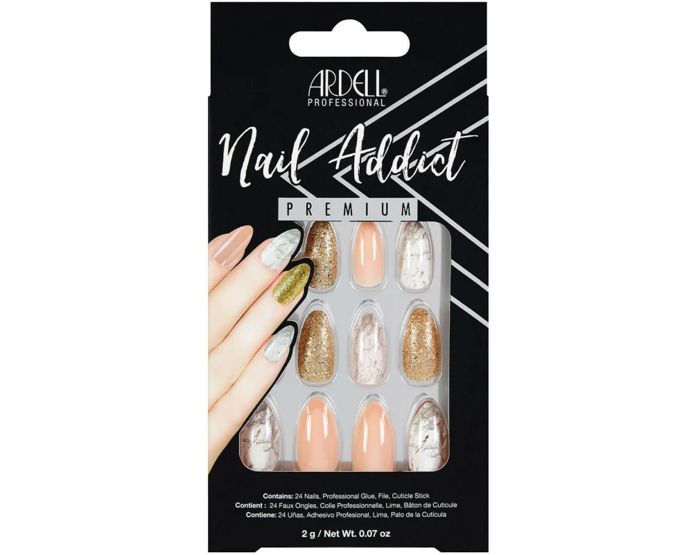 Ardell Nail Addict Pink Marble & Gold