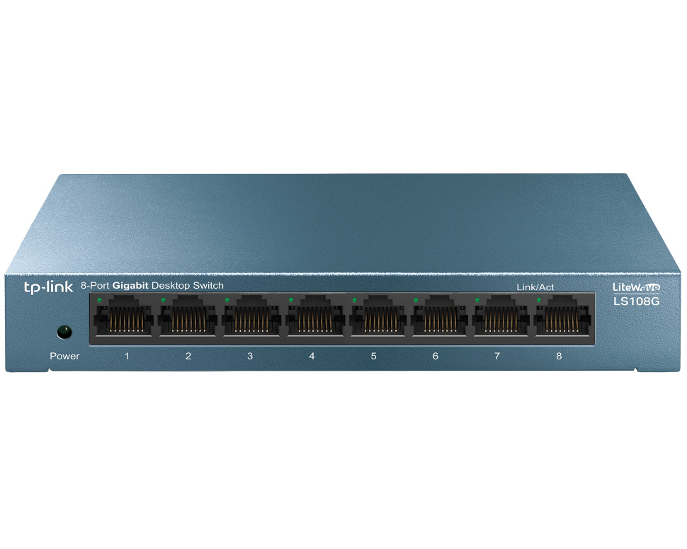 TP-LINK 8-Port Gigabit Desktop Switch TL-SG108S Desktop Steel Case
