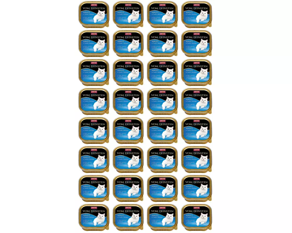 animonda Nassfutter Vom Feinsten Adult Lachs & Shrimps, 32 x 100 g