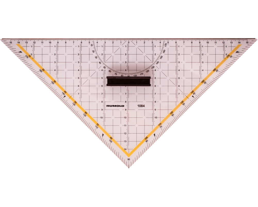 RUMOLD Zeichendreiecke techn. 1084 Plexiglas Hypotenuse 325mm