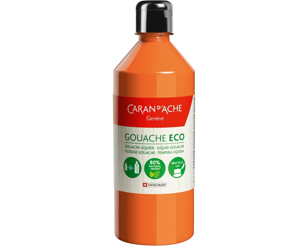 Caran d'Ache Wasserfarbe Gouache ECO 500 ml, Orange fluoreszierend