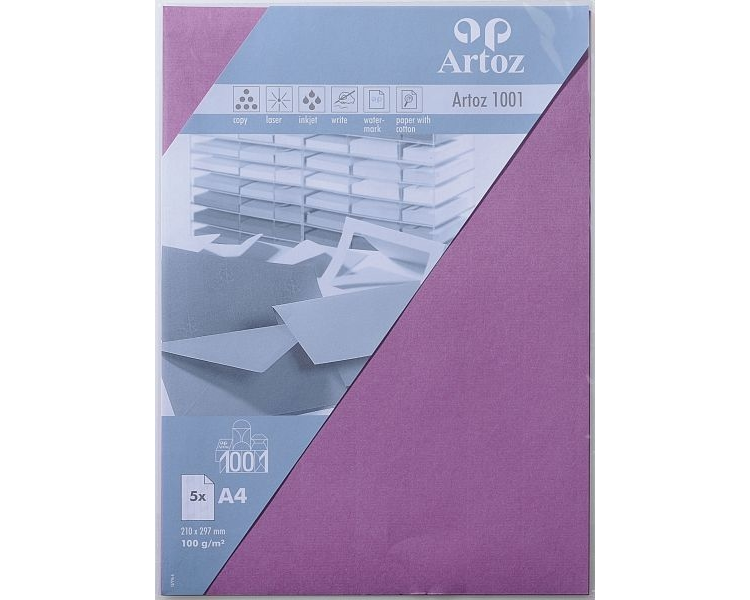 ARTOZ Papier 1001 A4 107796144 100g, holunder 5 Blatt
