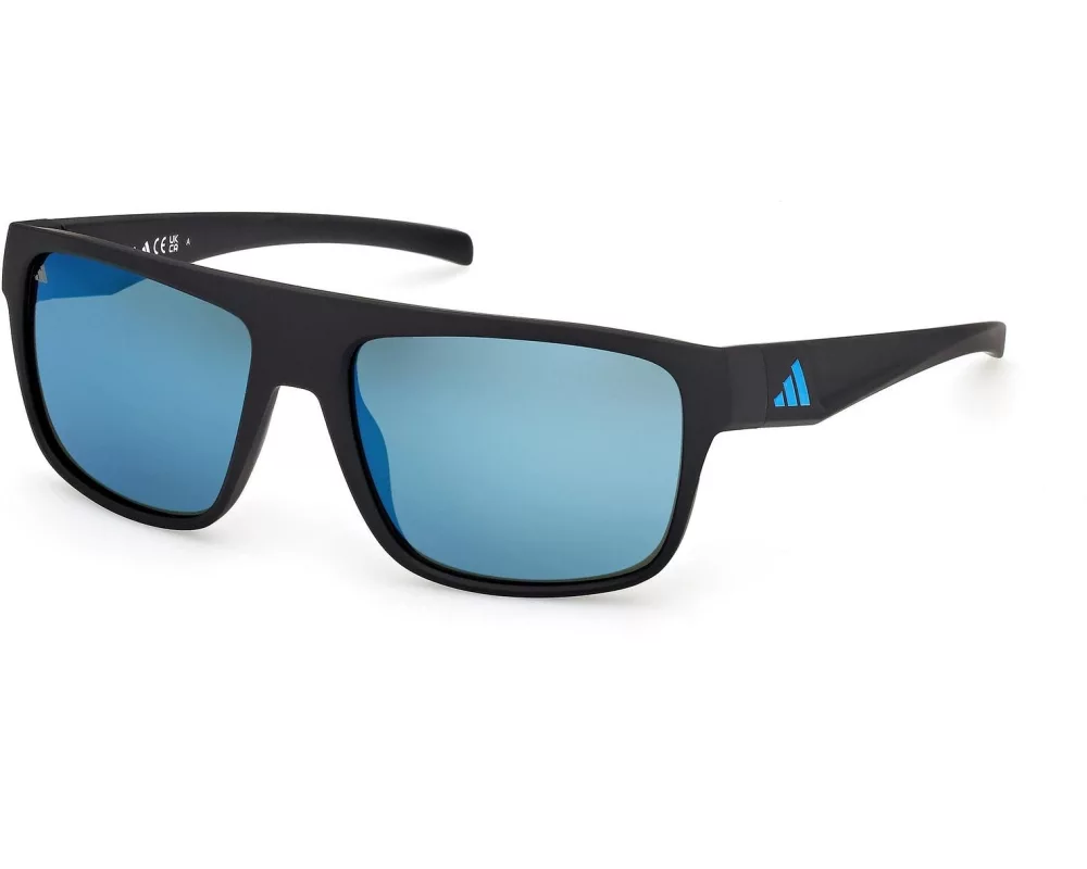 adidas ES0003 Sport Sonnenbrille Matte Black, Blue