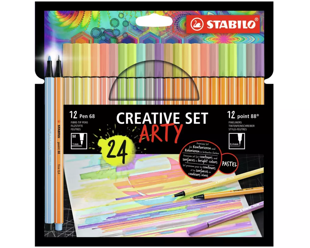 STABILO Fineliner Pen 68/point 88 ARTY 24er Etui