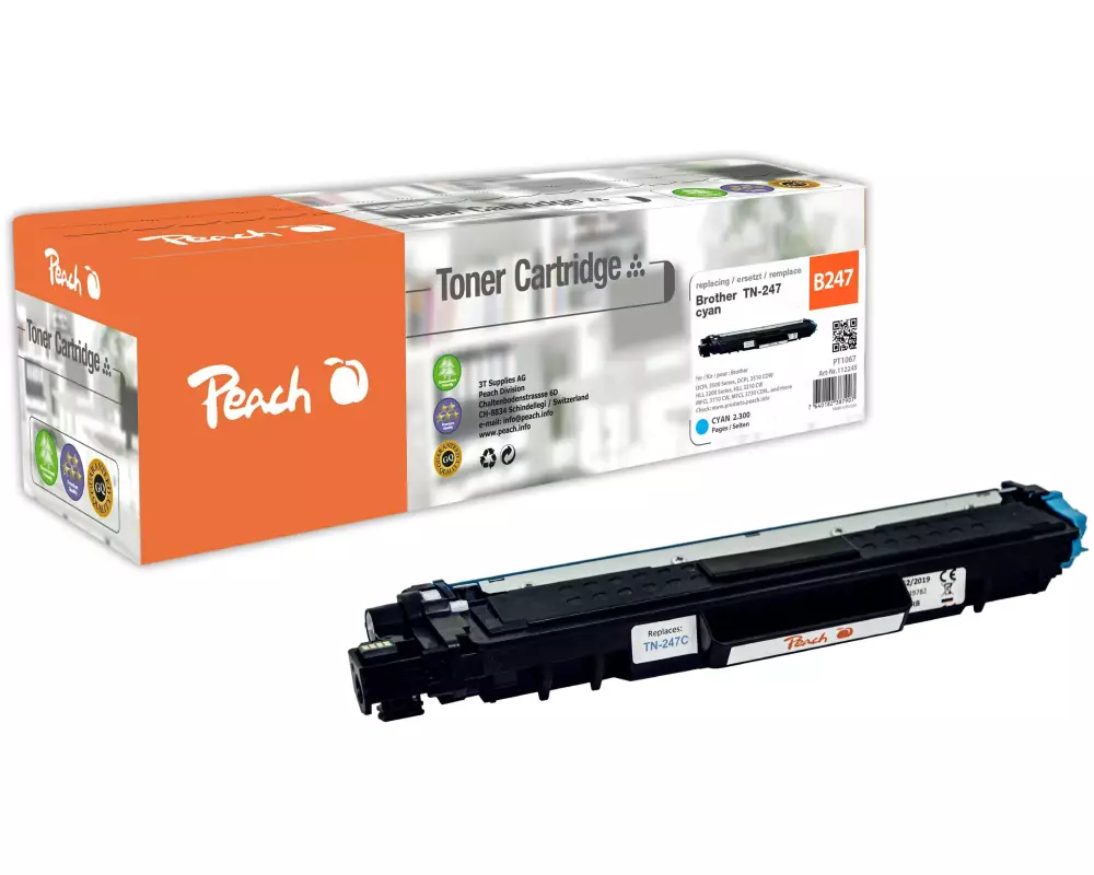 Peach Toner Brother TN-247C Cyan