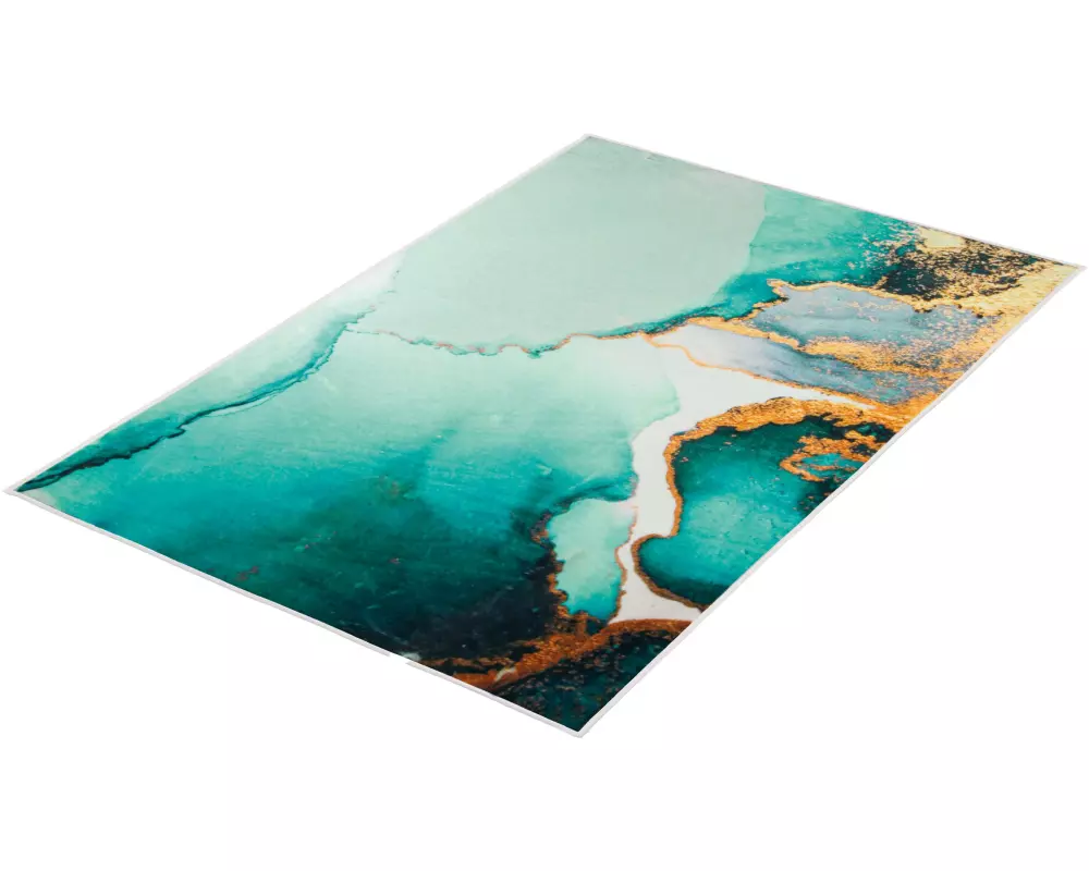 Kleine Wolke Badteppich Teal 60 x 90 cm, Grün