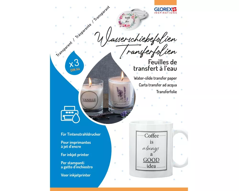 Glorex Transferfolie A4, 3 Stück