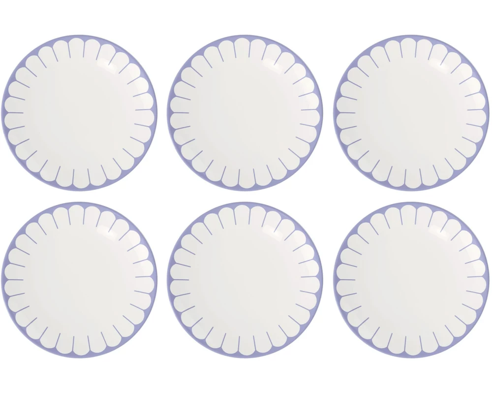 Villeroy & Boch Speiseteller Fleur 6 Stück, Blau