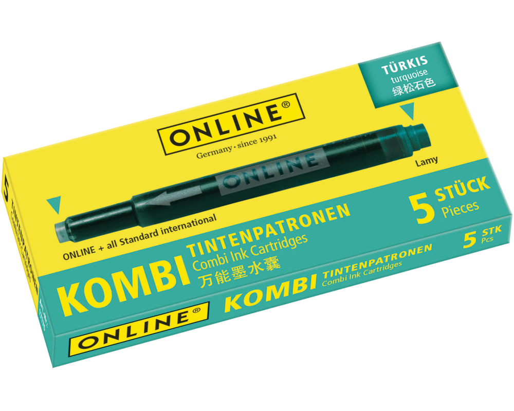 ONLINE Tintenpatronen Kombi 17176/12 Türkis 5 Stück