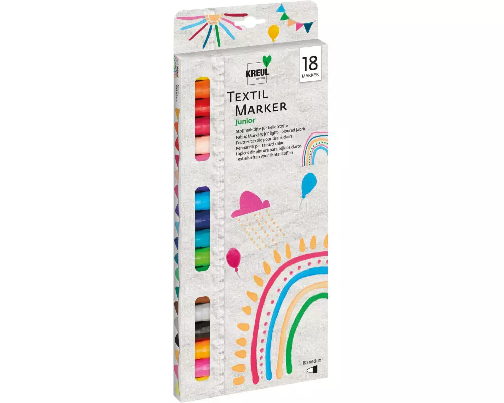 Kreul Textilmarker medium Junior 18er Set