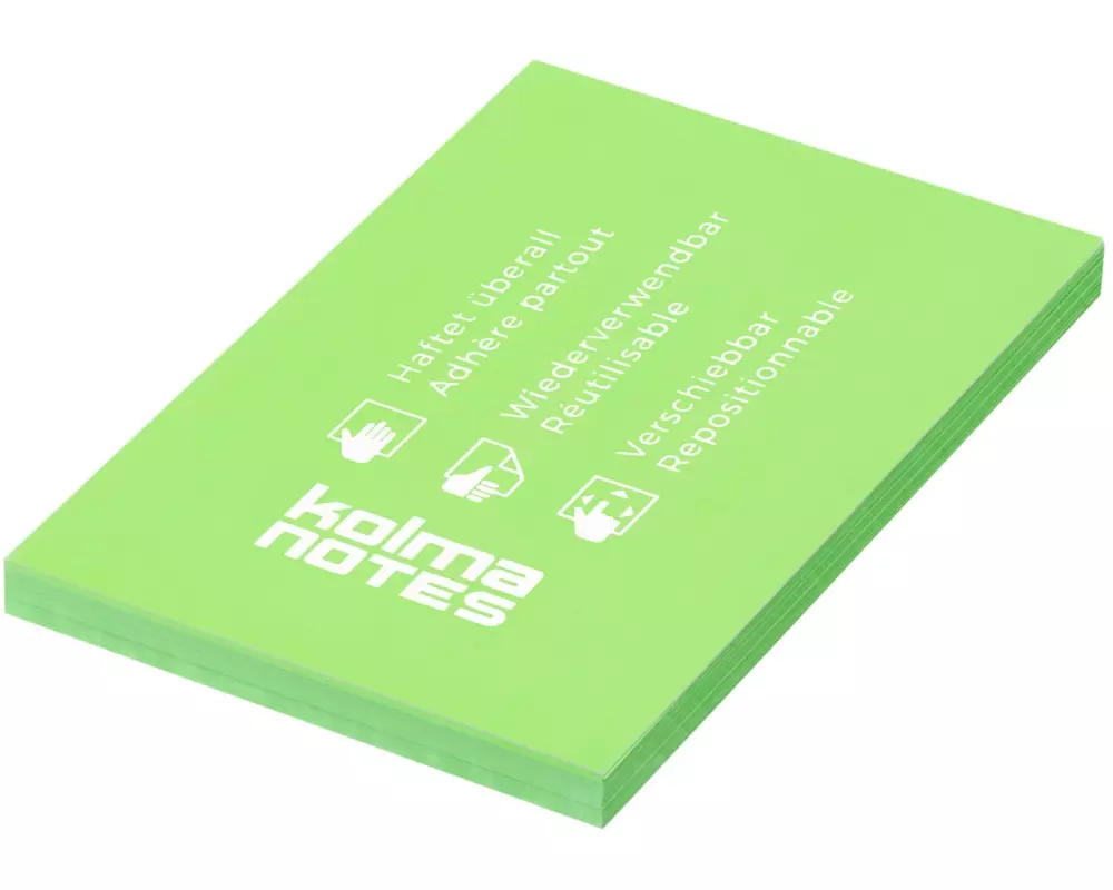 Kolma Notizzettel NOTES A7 Hellgrün, 100 Blatt