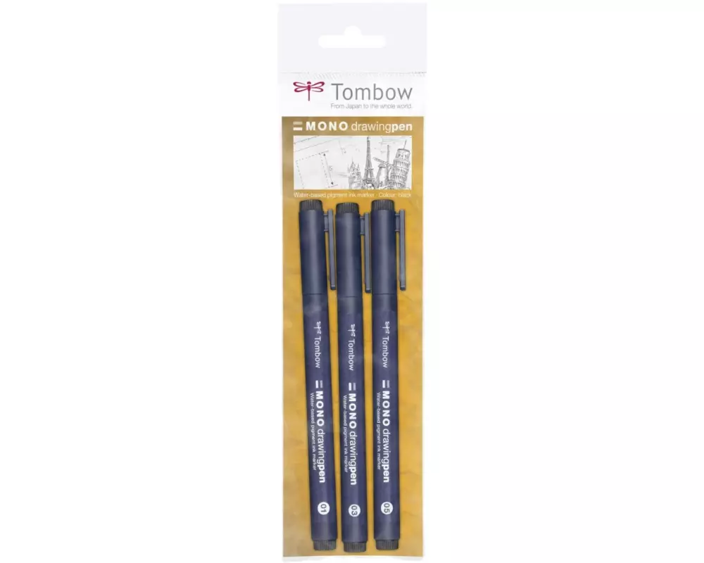 Tombow Fineliner Mono Drawing Pen Fein (F), Schwarz