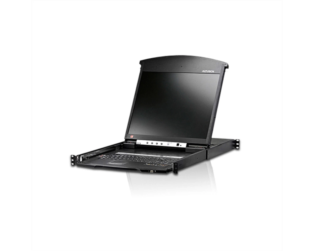 ATEN KL1516AiN KVM Over-IP Switch, 48cm TFT, VGA, PS/2-USB über Kat 5, 16 Ports, DE-Layout