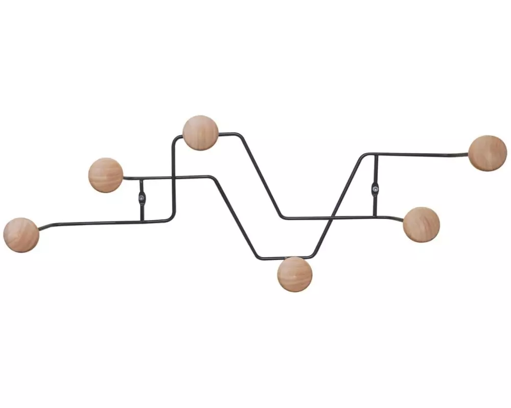 present time Wandgarderobe Zig Zag 6 Haken, Nature