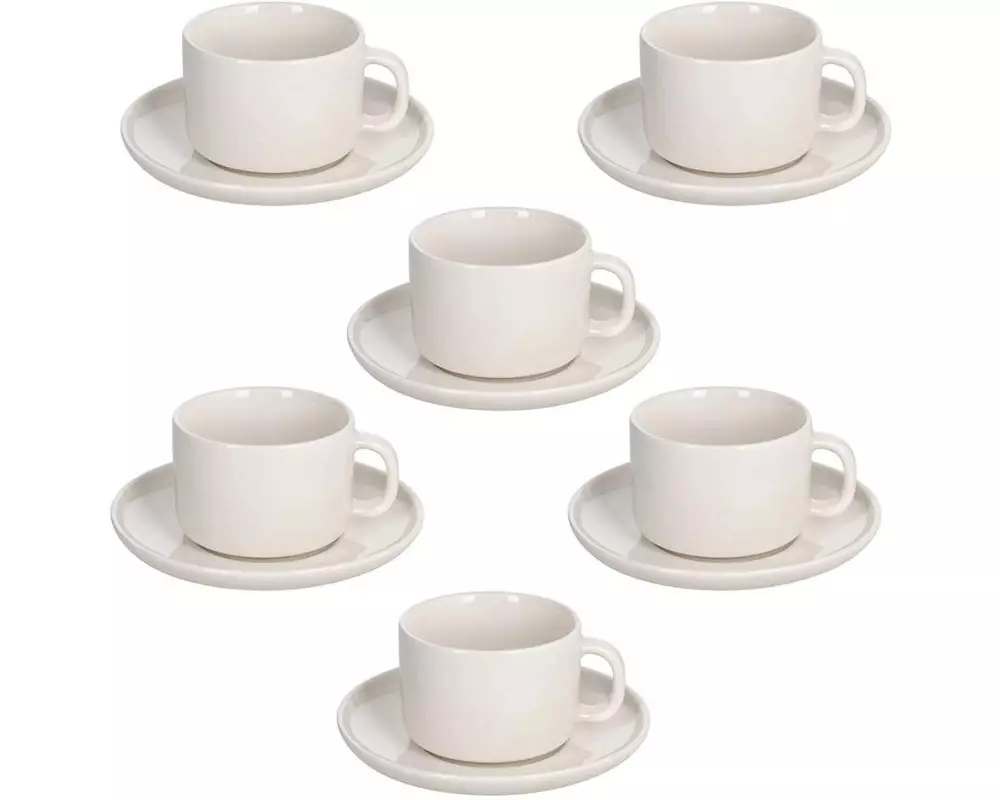 Tognana Espressotasse Edge 90 ml, 6 Stück, Weiss