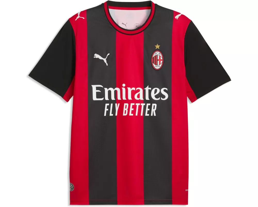 PUMA ACM Heim Trikot Replik Jr Schwarz/Rot, Grösse: 116