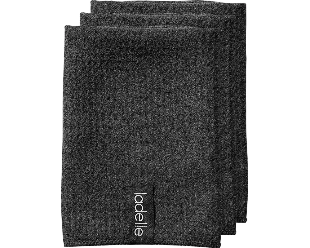 Ladelle Spültuch Microfaser Schwarz, 3 Stück