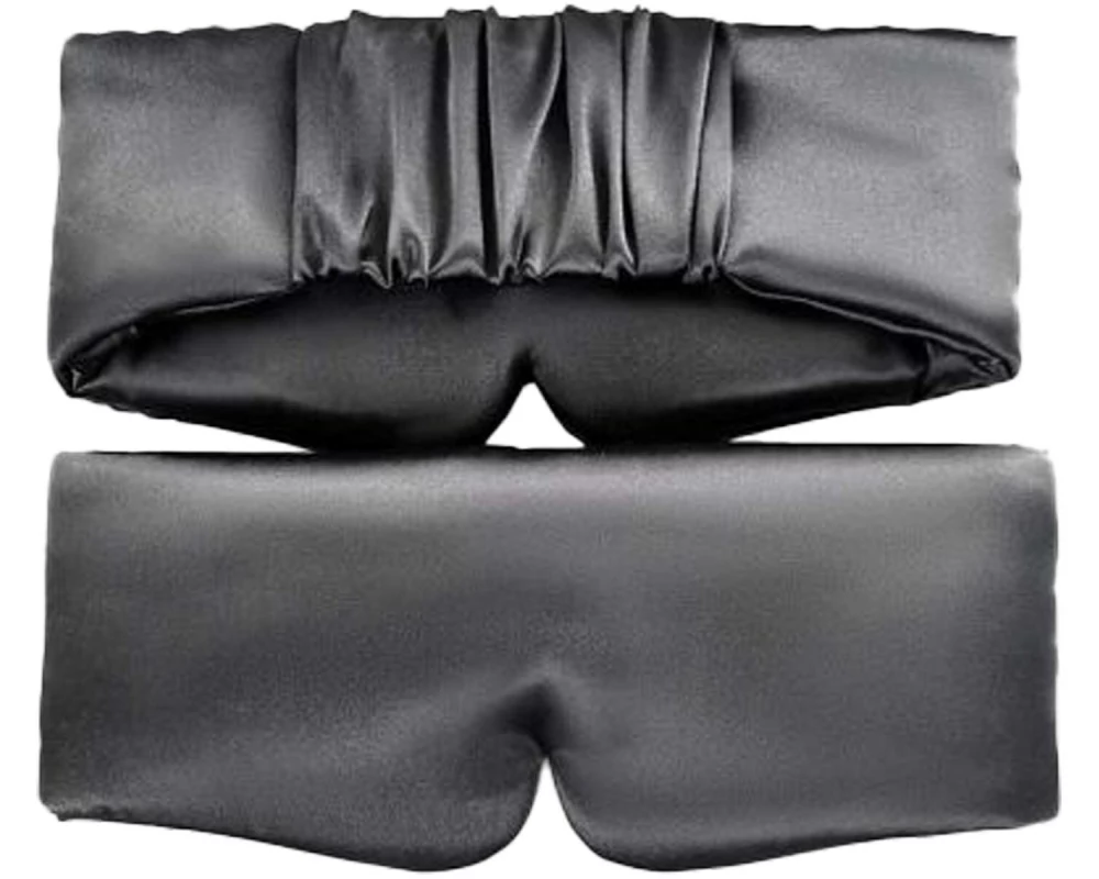 Beldura Satin-Schlafmaske Satin Schlafmaske Anthrazit