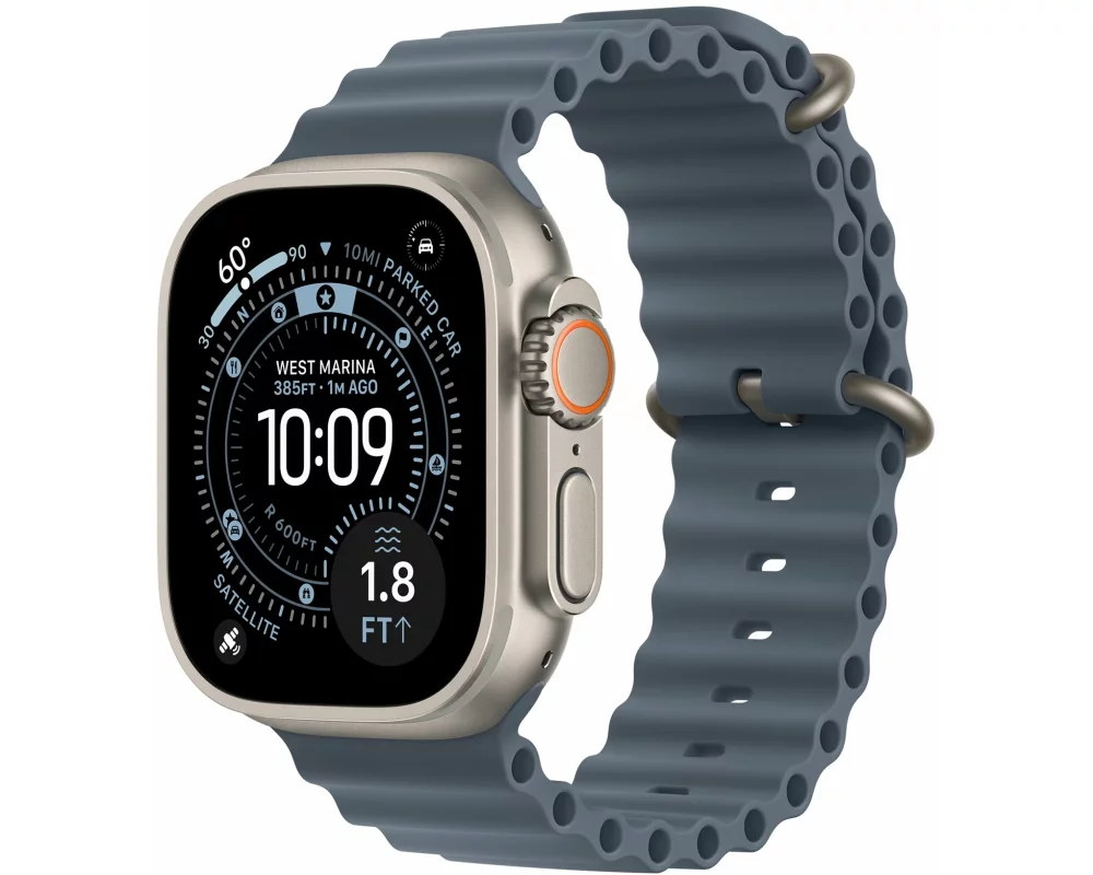 Apple Ocean Band 49 mm Extension Anchor Blue Natural Titanium