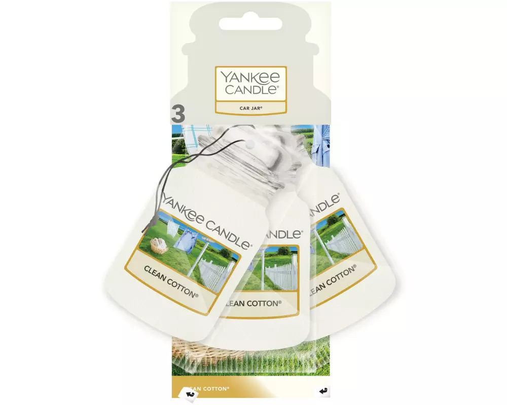 Yankee Candle Auto-Lufterfrischer Clean Cotton Car Jars 3 Stück