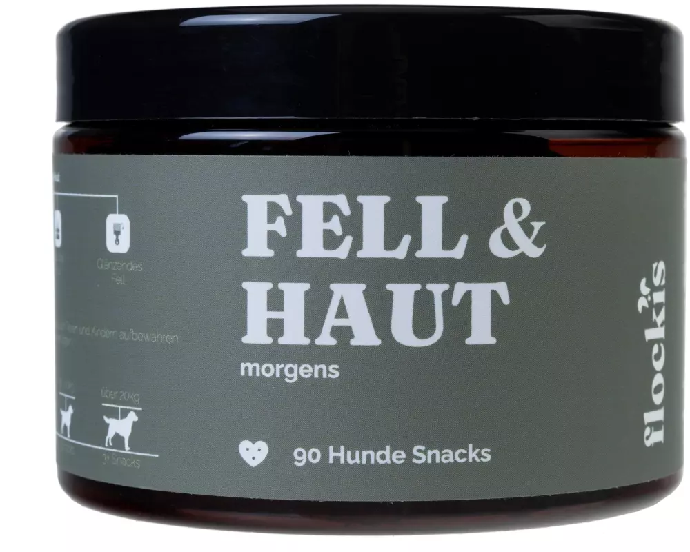flockis Hunde-Nahrungsergänzung Fell und Haut 270 g