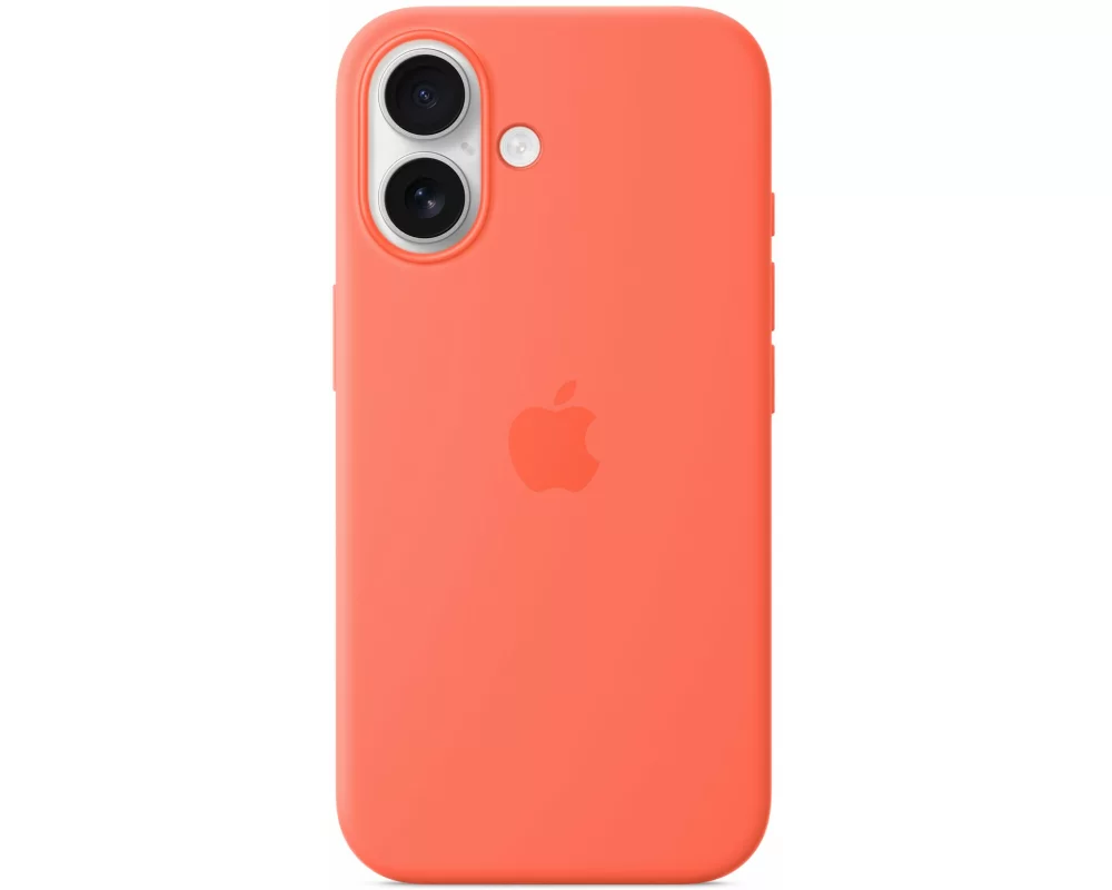 Apple Silicone Case mit MagSafe iPhone 16 Tangerine