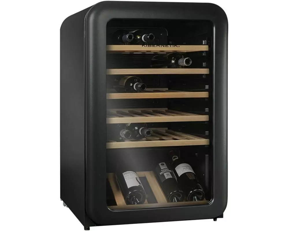 Kibernetik Weinkühlschrank WKH49S Rechts, Schwarz