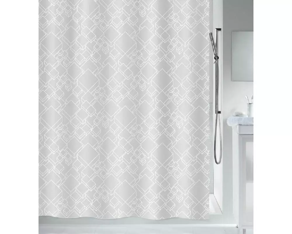 spirella Duschvorhang Peer 180 x 180 cm, Weiss