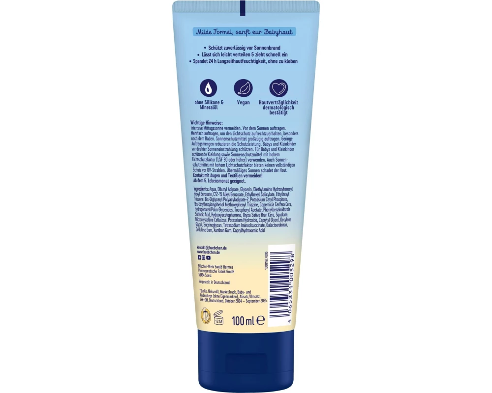Bübchen Sun Protection Face Cream 50 ml