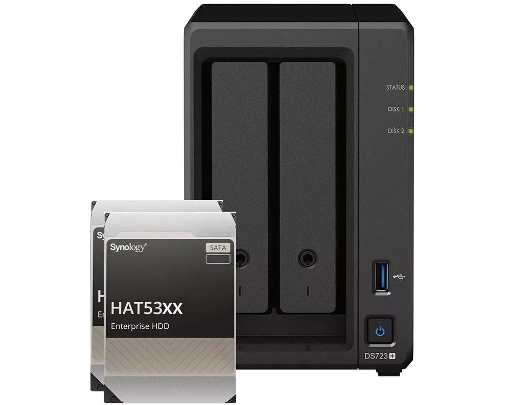 Synology NAS DiskStation DS723+ 2-bay Synology Enterprise HDD 8 TB