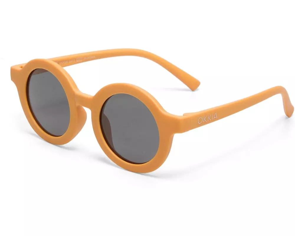 OKKIA Kinder-Sonnenbrille Tondo, 6-10 Jahre Yellow Sunset