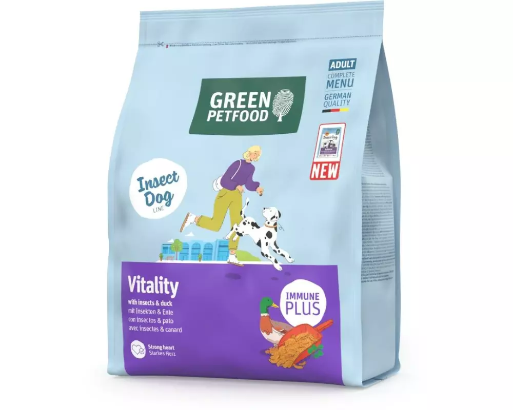 Green Petfood Trockenfutter Vitality with Insects und Duck 900 g