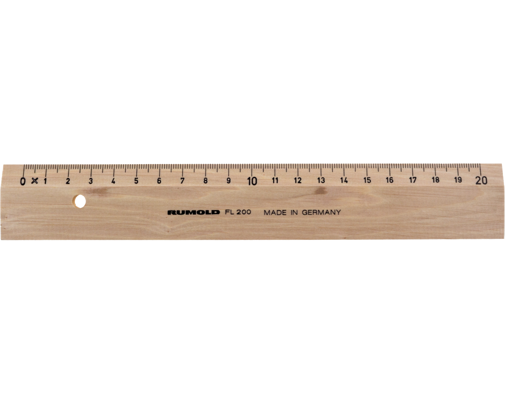 RUMOLD Flachlineal 20cm FL200/20 Buche