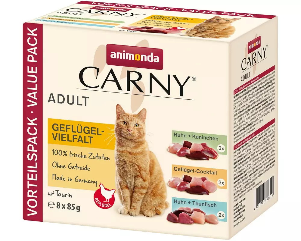 animonda Cat NF Carny Adult Geflügel-Mix 8 x 85 g