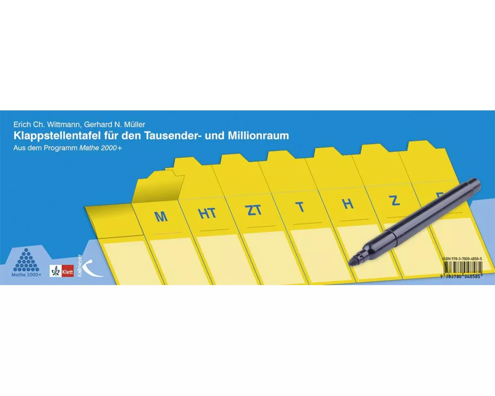 Klappstellentafel für den Tausender- und Millionraum