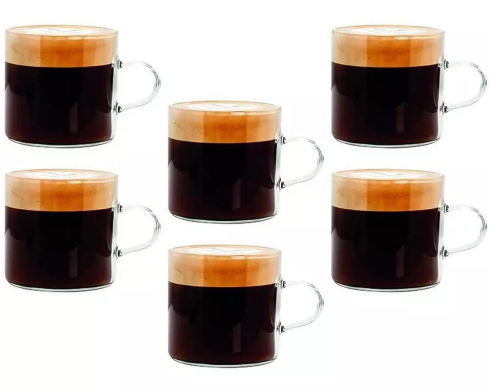 Tognana Tognana Kaffeetassen-Set LYRA 130 ml, 6 Stück, Transparent