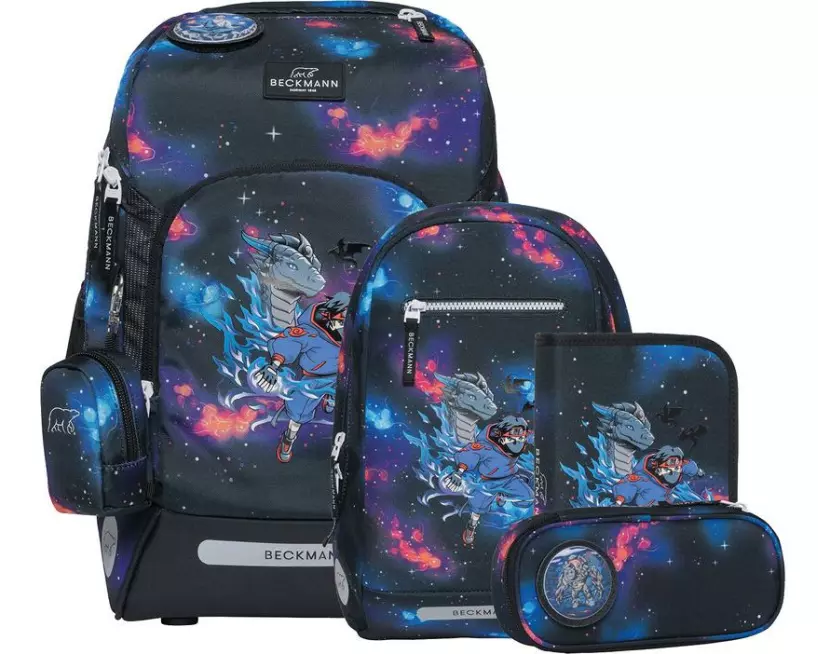 Beckmann Schulrucksack-Set Active Air FLX Ninja Elem, 6-teilig