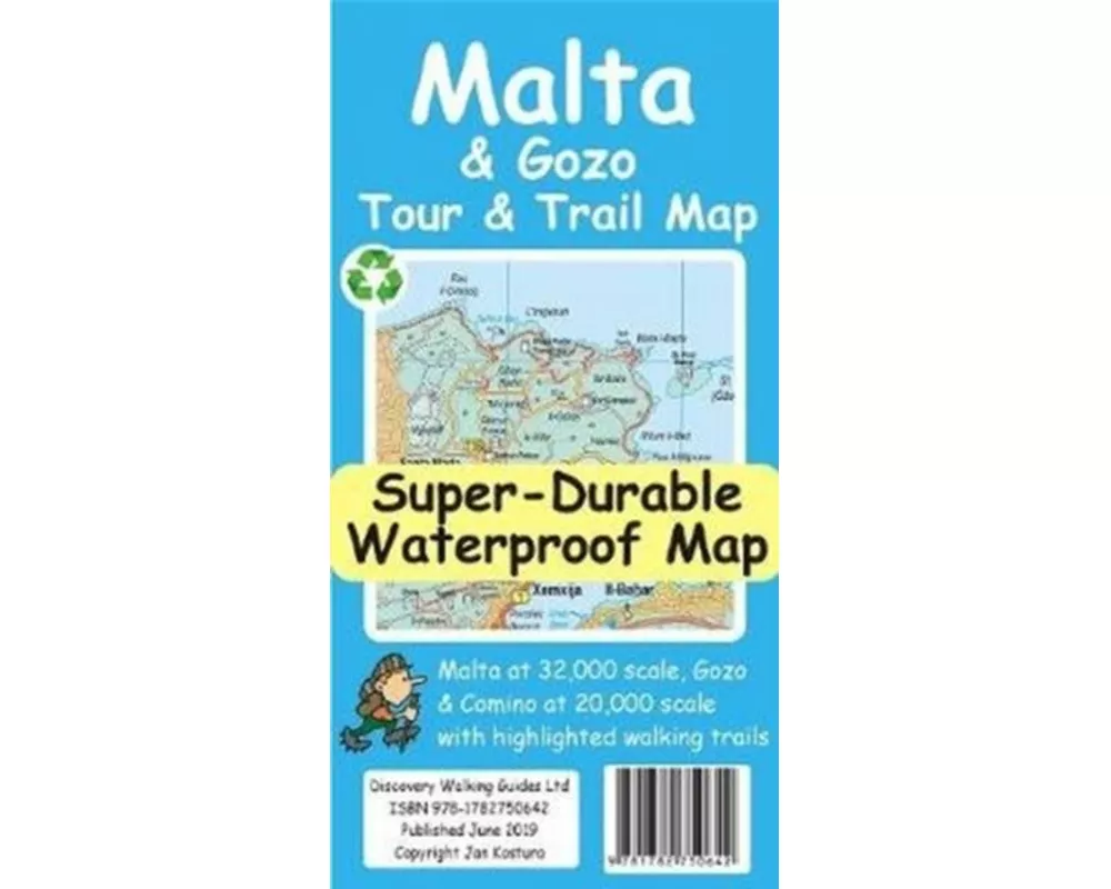 Malta and Gozo Tour and Trail Map