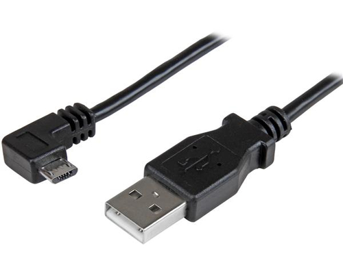 StarTech.com 2m 6 ft Right Angle Micro-USB Charge and Sync Cable M/M