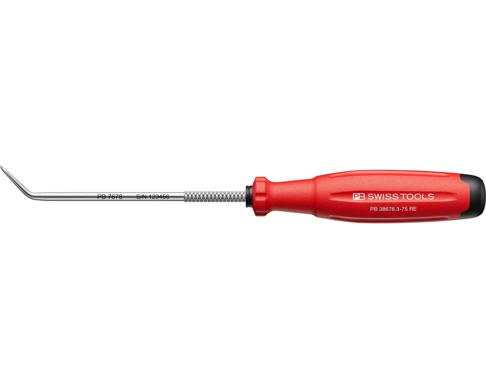 PB Swiss Tools PickTool PB 38678.3-75 RE gebogene Spitze rot