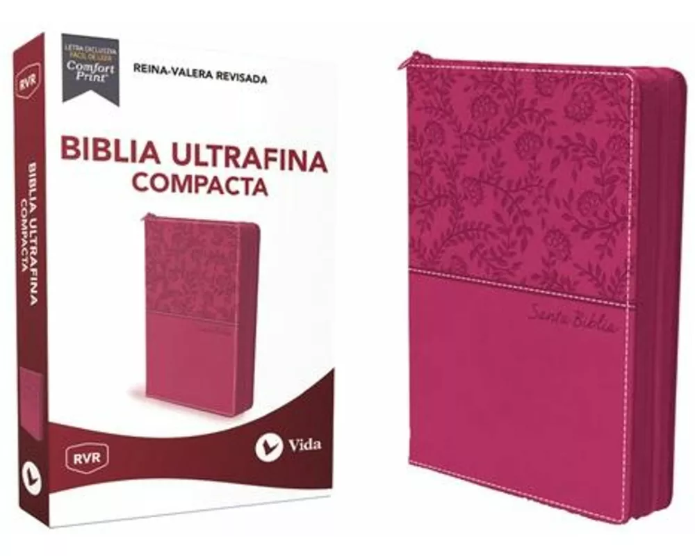 Rvr Santa Biblia Ultrafina Compacta, Leathersoft Con Cierre