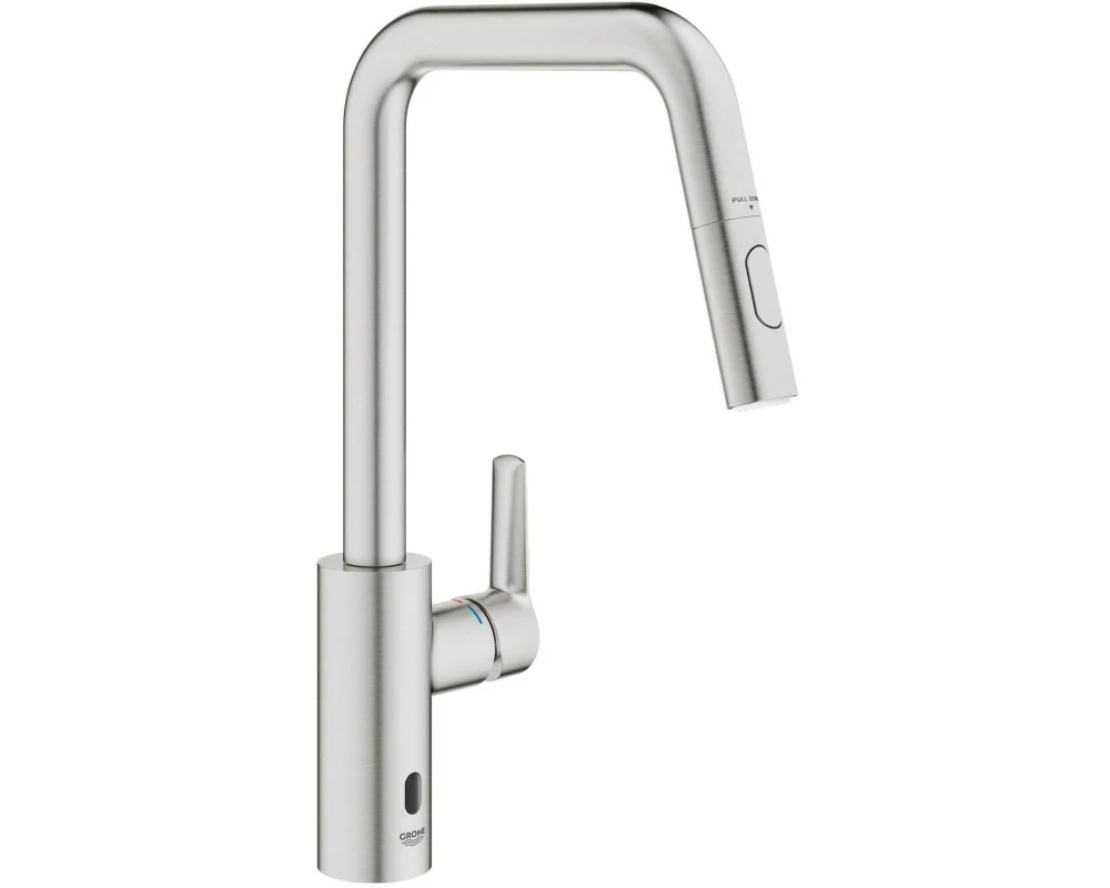 GROHE Küchenarmatur Start 3/8", Supersteel, herausziehbar