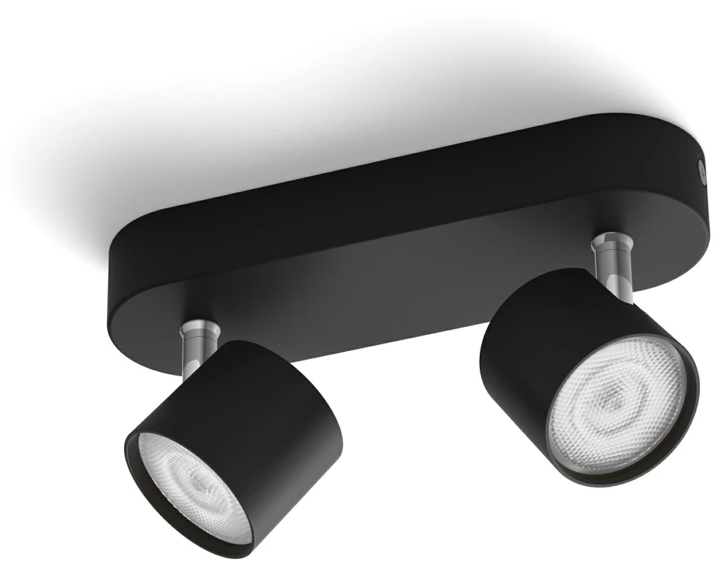 Philips Aufbauspot Star, 2 x 4.5W, 2700K, Schwarz