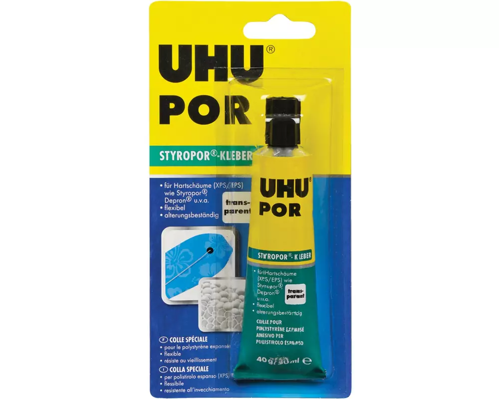 UHU Modellbauklebstoff POR 40g 50 ml, Transparent